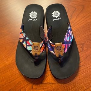 Yellow Box flip flops